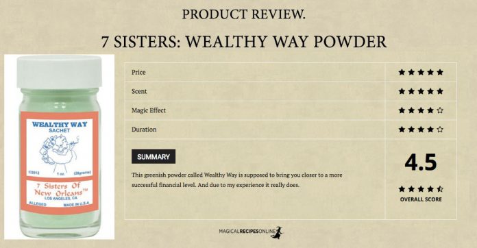 Hoodoo Formula Review: Wealthy Way Sachet, of 7 Sisters of New Orleans