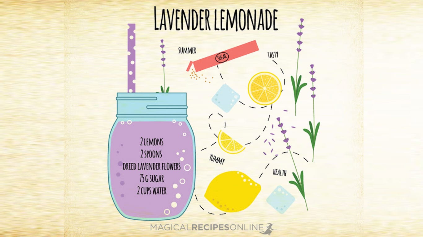 healing magic potion, lavender lemonade
