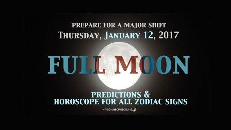 Predictions: Full Moon, Thursday January 12th, 2017