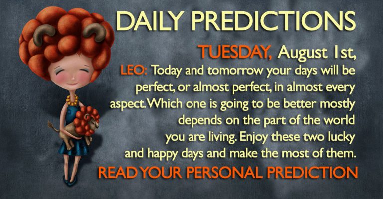 Daily Predictions for Tuesday, 1 August 2017