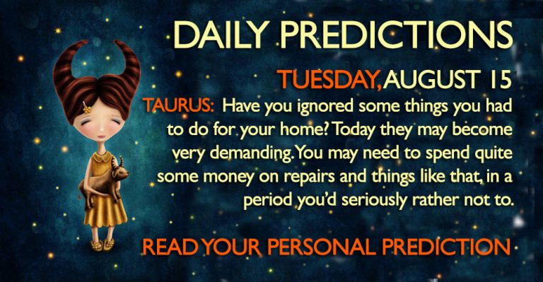 Daily Predictions for Tuesday, 15 August 2017