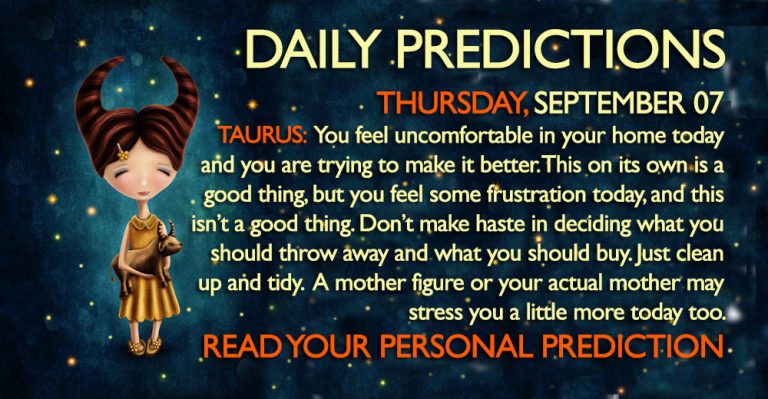 Daily Predictions for Thursday, 7 September 2017