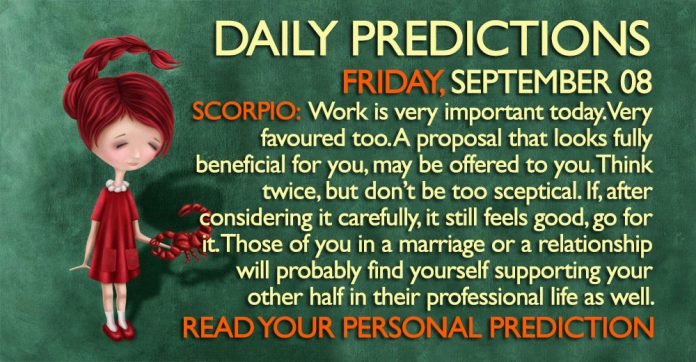 Daily Predictions for Friday, 8 September 2017