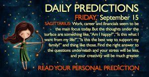 Daily Predictions for Friday, 15 September 2017