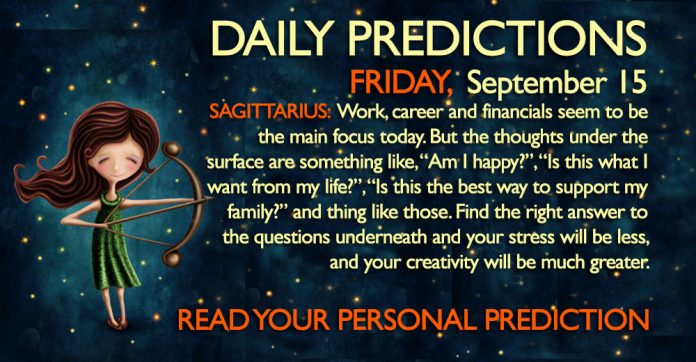 Daily Predictions for Friday, 15 September 2017