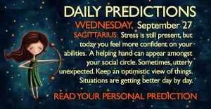 Daily Predictions for Wednesday, 27 September 2017