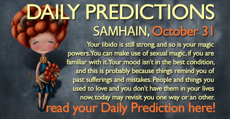 Daily Predictions for Tuesday, 31 October 2017