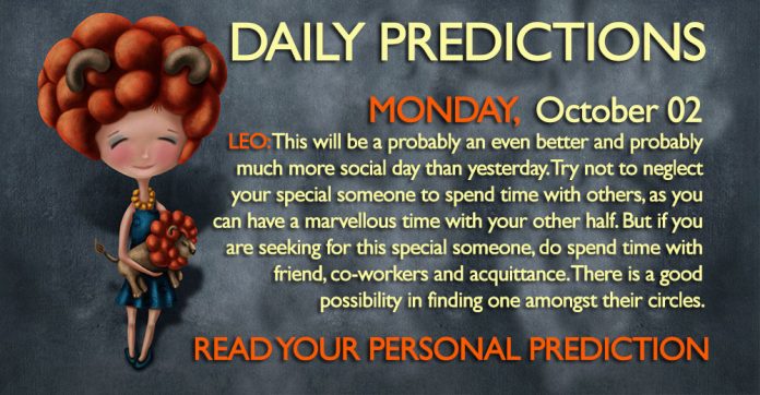Daily Predictions for Monday, 2 October 2017