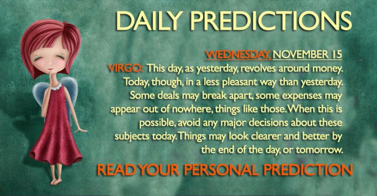 Daily Predictions for Wednesday, 15 November 2017