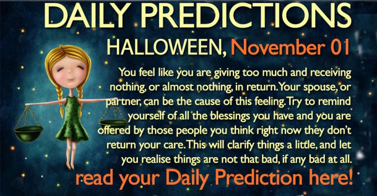 Daily Predictions for Wednesday, 01 November 2017