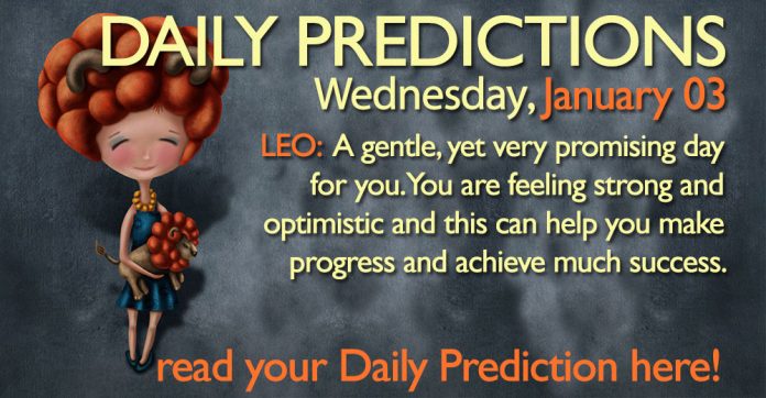 Daily Predictions for Wednesday, 03 January 2018