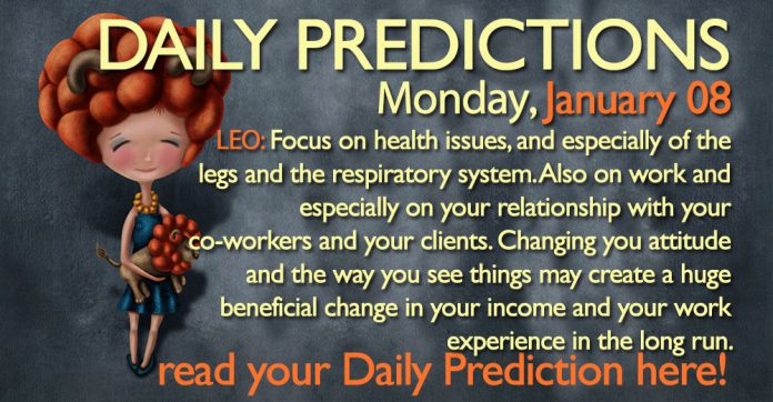 Daily Predictions for Monday, 08 January 2018