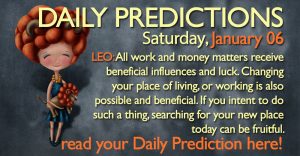 Daily Predictions for Saturday, 06 January 2018