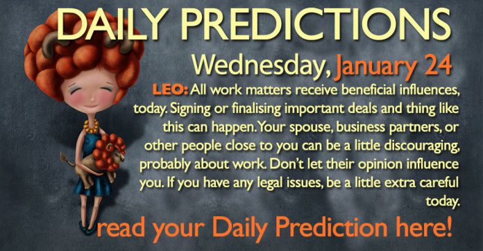Daily Predictions for Wednesday, 24 January 2018