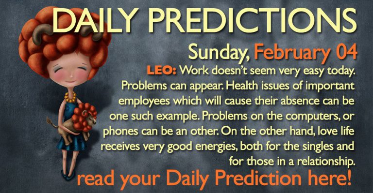 Daily Predictions for Sunday, 4 February 2018
