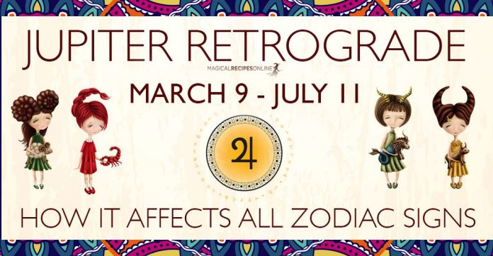 Jupiter in Scorpio turns Retrograde - Friday, 9 March 2018