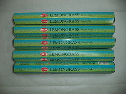 HEM Lemongrass 100 Incense Sticks (5 x 20 stick packs), by HEM, $6.28