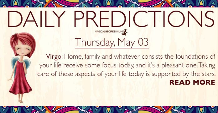 Daily Predictions for Thursday, 3 May 2018
