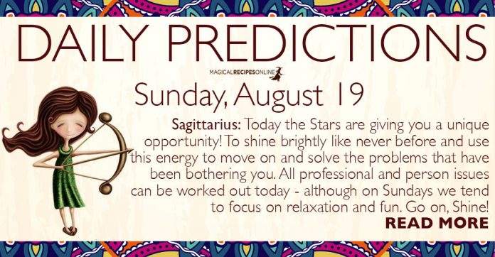 Daily Predictions for Sunday, 19 August 2018