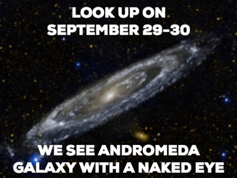 Andromeda with naked eye