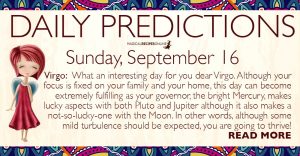 Daily Predictions for Sunday, 16 September 2018