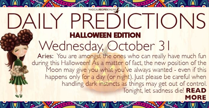 Daily Predictions for Samhain ?, October 31, 2018