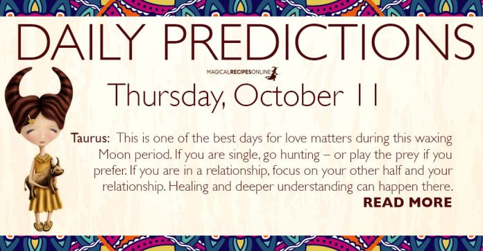 Daily Predictions for Thursday, 11 October 2018