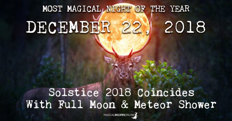 December 22, 2018: Solstice Coincides With Full Moon & Meteor Shower