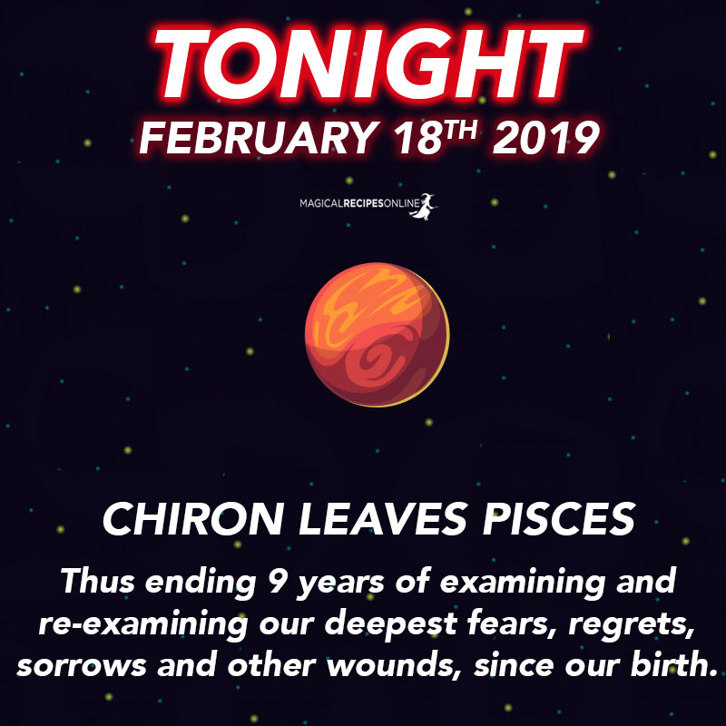 Chiron, Daily Predictions for Monday 18 February 2019