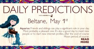 Daily Predictions for Thursday 01 May 2019