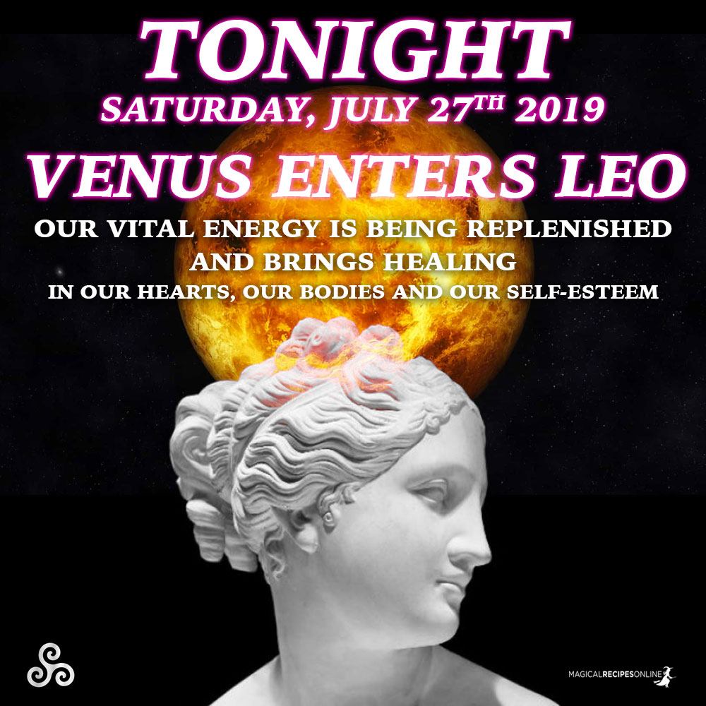 Venus conjuncts with the Black Moon in Leo