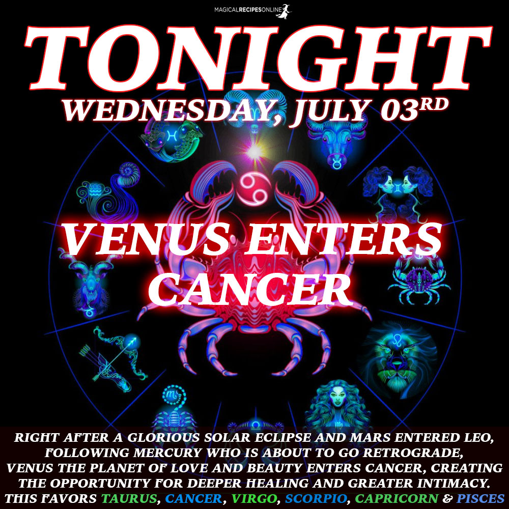 Venus enters Cancer