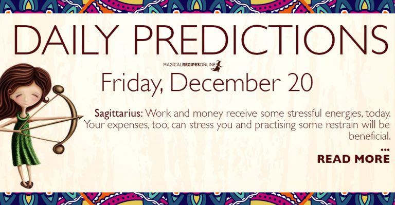 Daily Predictions for Friday 20 December 2019