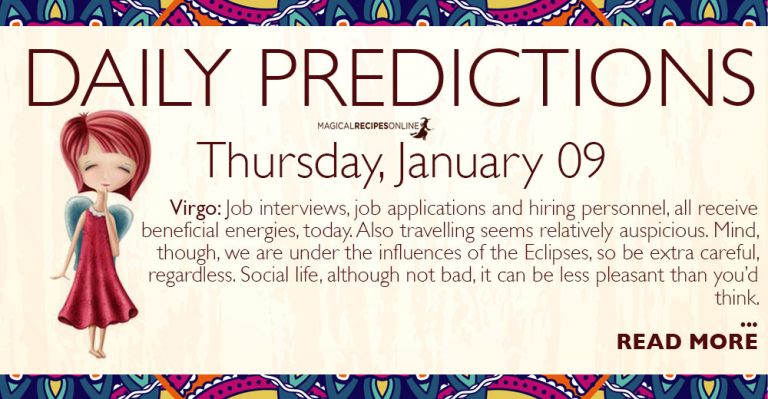 Daily Predictions for Thursday 9 January 2020
