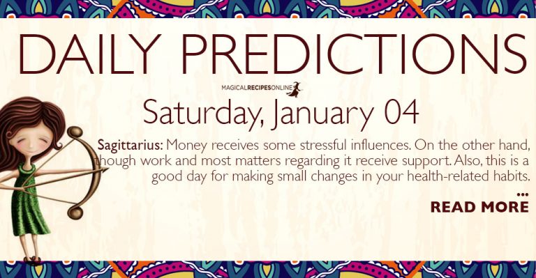 Daily Predictions for Saturday 4 January 2020