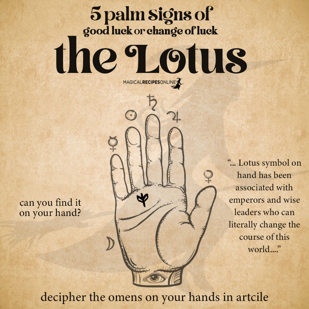 lotus sign palmistry - Palm signs of Good Luck