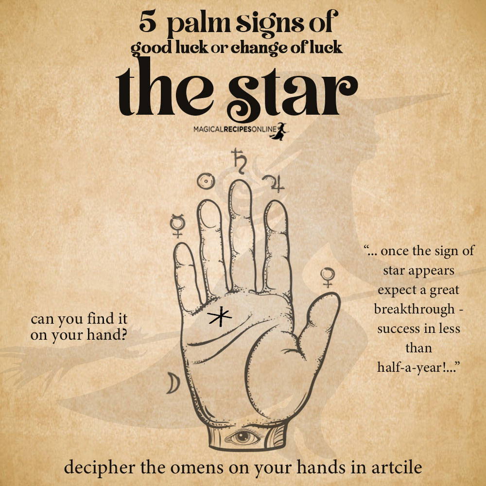 star sign palmistry - lucky signs