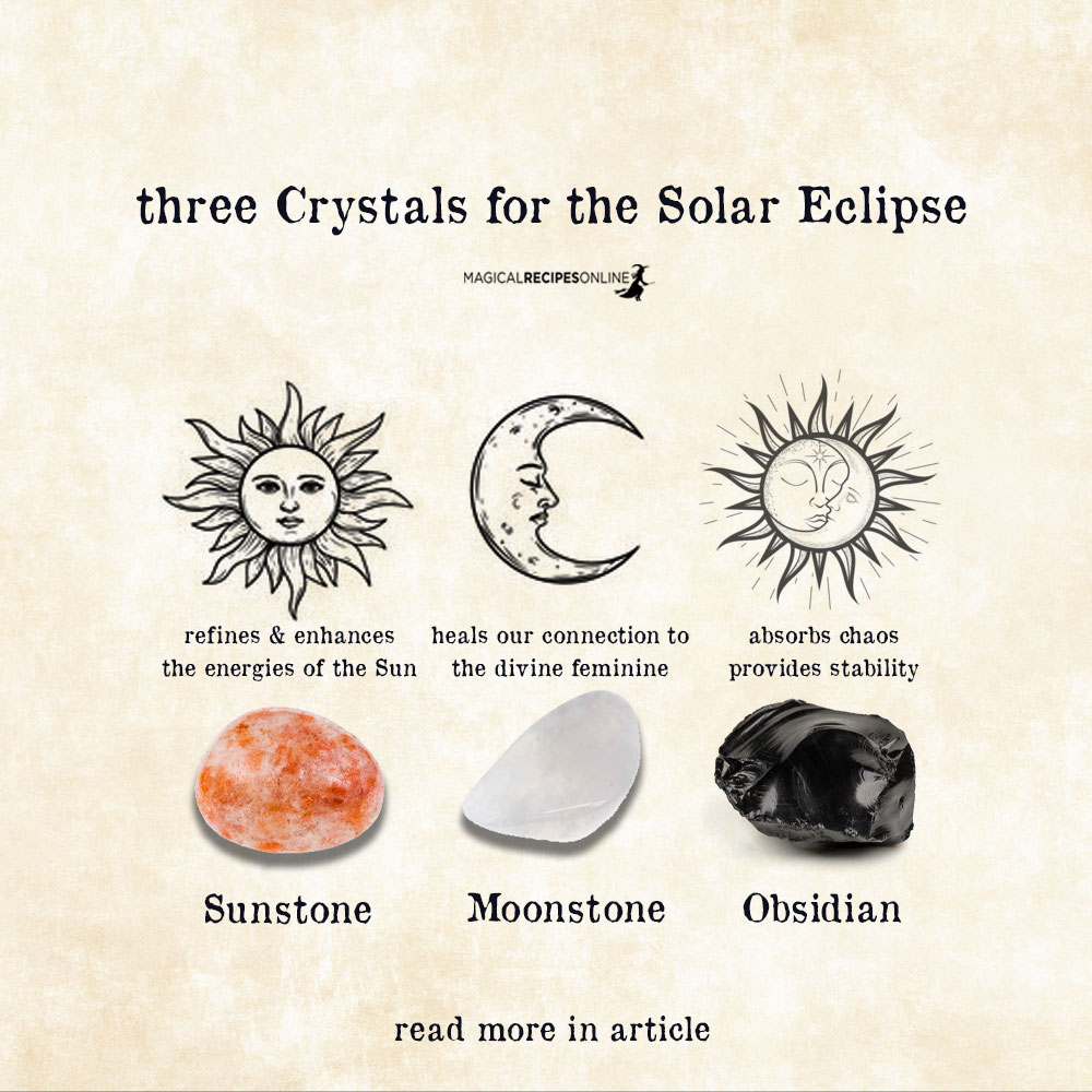 Three crystals for Solar Eclipse